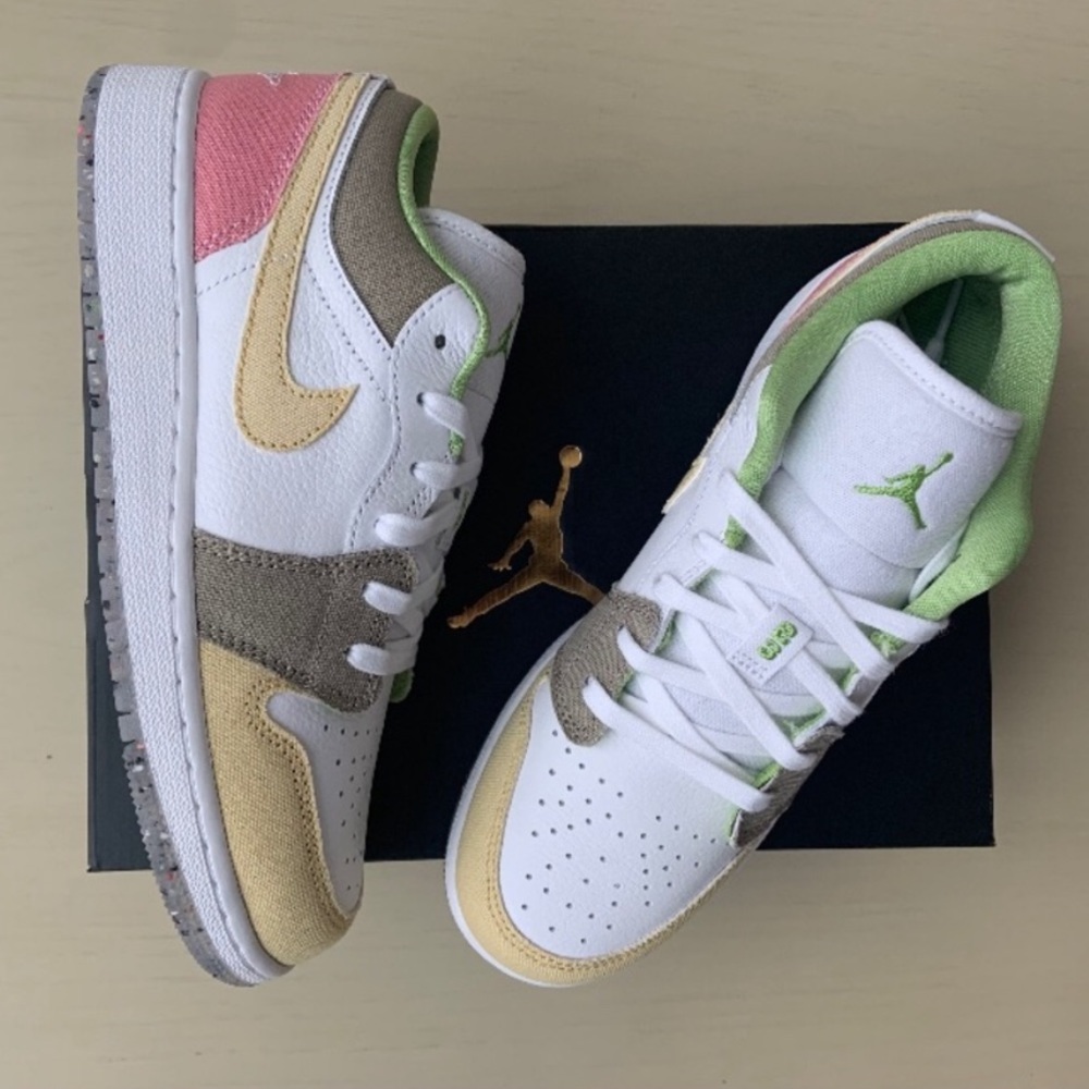 Sold !Air Jordan 1 low / GRIND VIVID green / new 6Y NWT - Picture 1 of 7